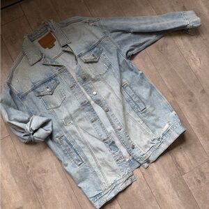 American Eagle Outfitters - Long Length-  Light Blue Denim Jacket